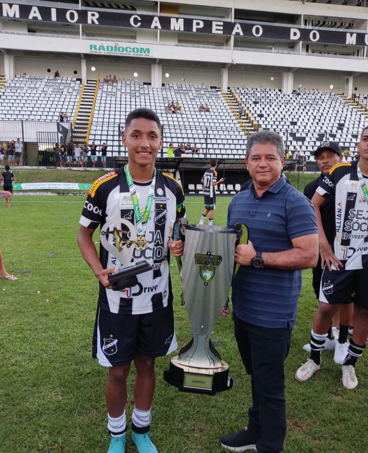 Humberto Lopes e Wemerson, revelado na base do Queimadense, durante final do Campeonato Potiguar sub-17