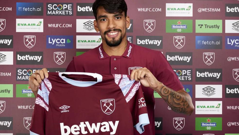 Lucas Paquetá vai vestir a camisa 11 do West Ham