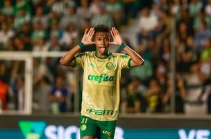 Estevao comemora gol do Palmeiras sobre o Juventude (Foto: Luiz Erbes/AGIF)