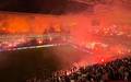 Festa da torcida do Atletico na entrada do time em campo para encarar o River (Foto: Atletico