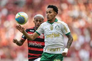 Lazaro em Flamengo x Palmeiras (Foto: Thiago Ribeiro/AGIF)