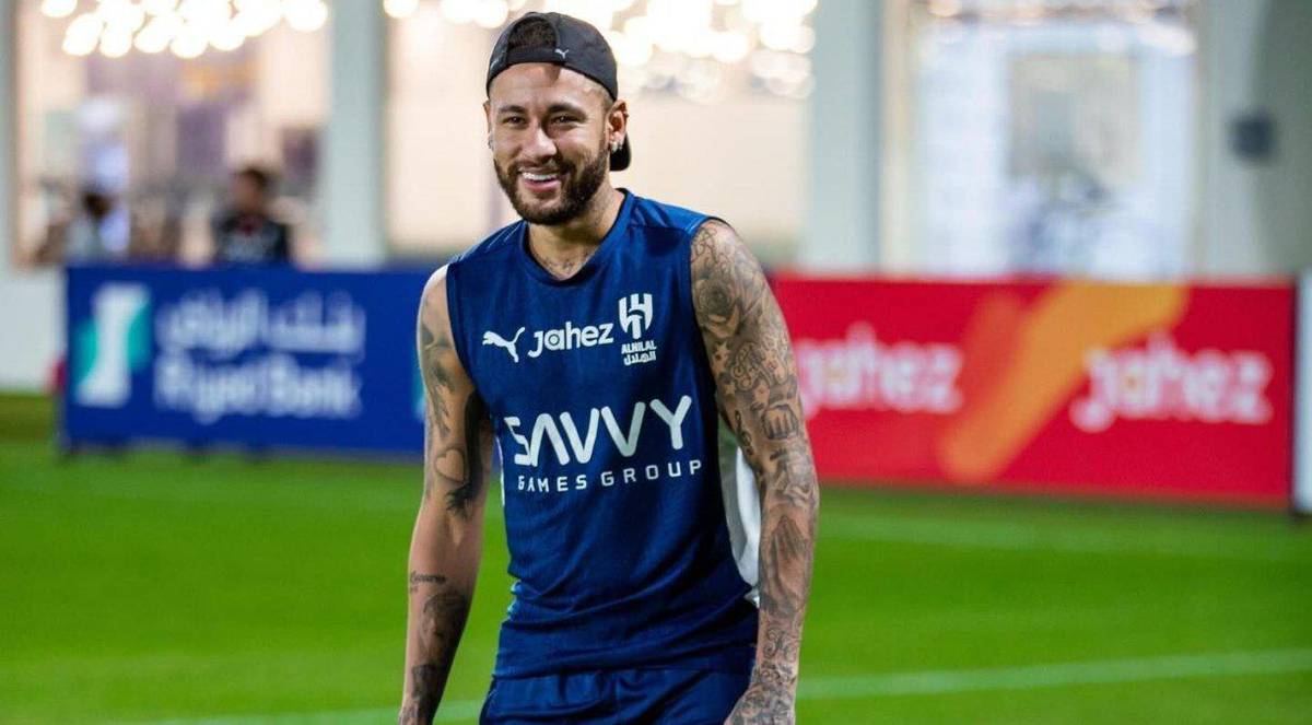 Neymar durante treino no Al-hilal Reproducao/Instagram