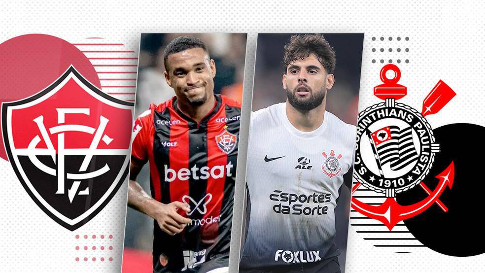 Alerrandro, do Vitoria, e Yuri Alberto, do Corinthians