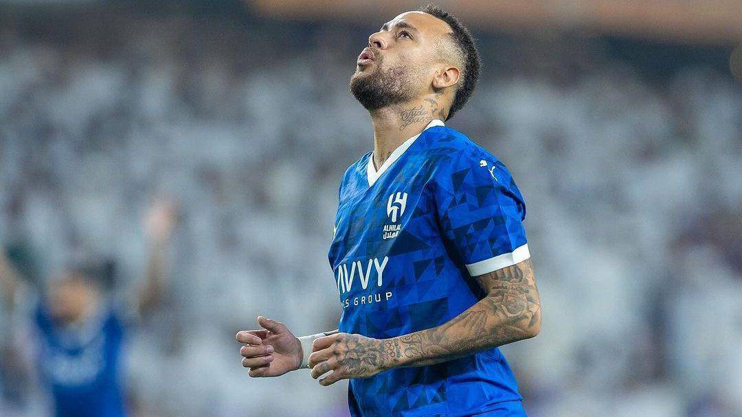 Neymar em retorno aos gramados na vitoria do Al-Hilal contra o Al-Ain Divulgacao/Al-Hilal