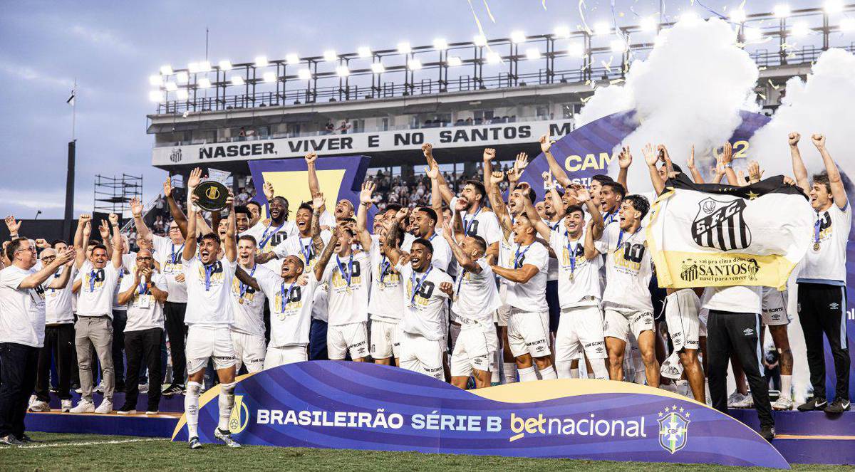 Santos foi o campeao brasileiro da Serie B de 2024 Raul Baretta/ Santos FC