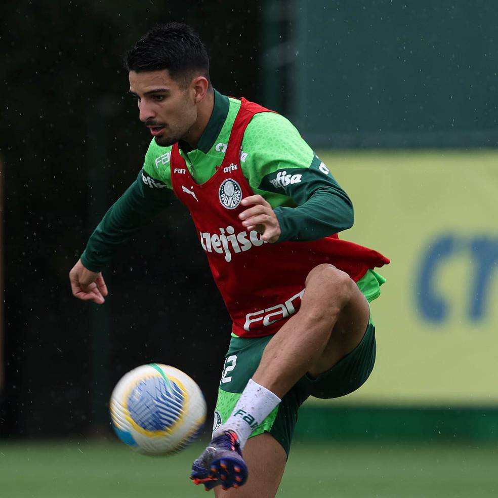 Flaco Lopez em treino do Palmeiras