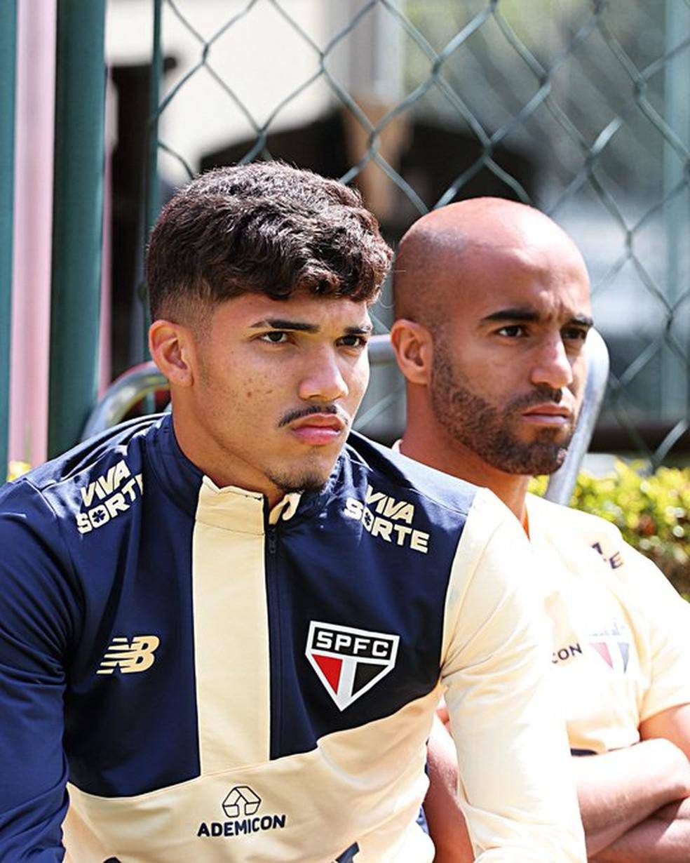 William Gomes e Lucas em treino do Sao Paulo