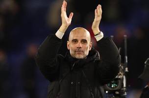 Pep Guardiola e tecnico do Manchester City (Foto: AFP)