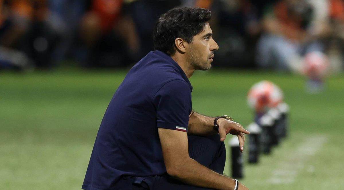 Abel Ferreira, tecnico do Palmeiras, durante empate contyra o Corinthians.