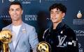 Cristiano Ronaldo e filho em premiacao (Foto: Divulgacao / @Cristiano