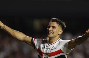 Enzo Diaz comemora gol do Sao Paulo contra o Mirassol. (Foto: Flickr/Sao Paulo)