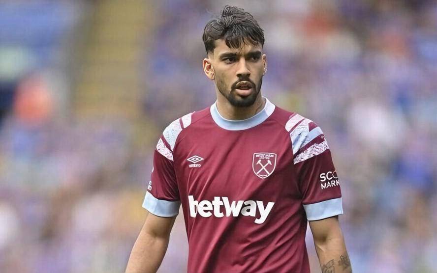 Lucas Paqueta com a camisa do West Ham